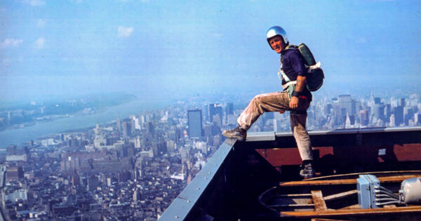 Owen Quinn seconds before leaping from the World Trade Center North Tower
